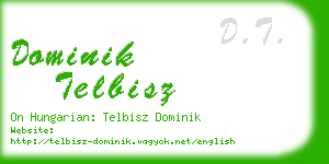 dominik telbisz business card